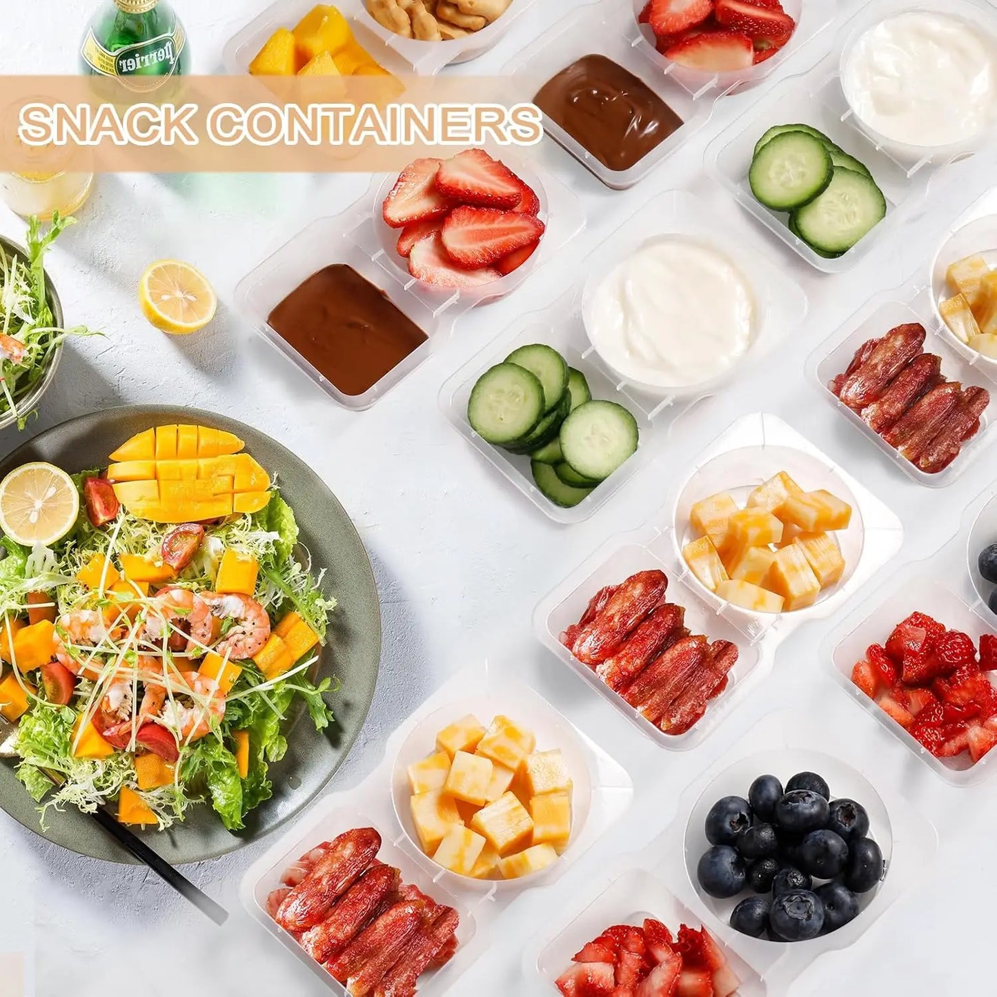 BariBlends Reusable Meal Prep Snack Containers