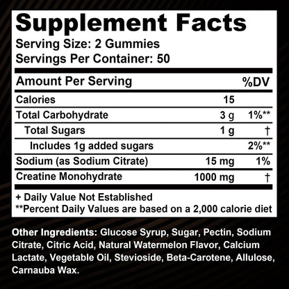 Creatine Monohydrate Gummies 1000mg